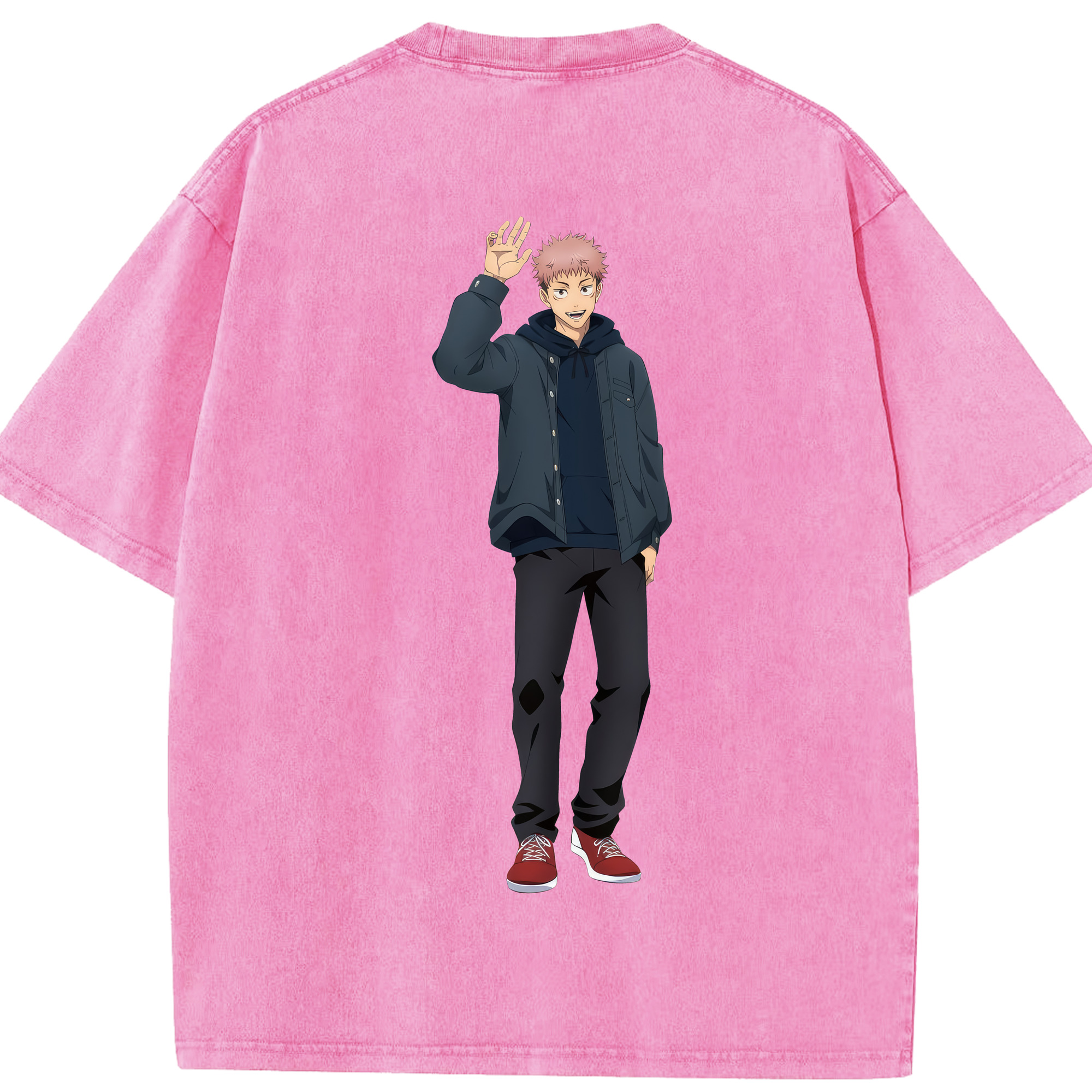 （画像用） 呪術廻戦 Jujutsu Kaisen 綿100% ヴィンテージ風 半袖Tシャツ（背面プリント）